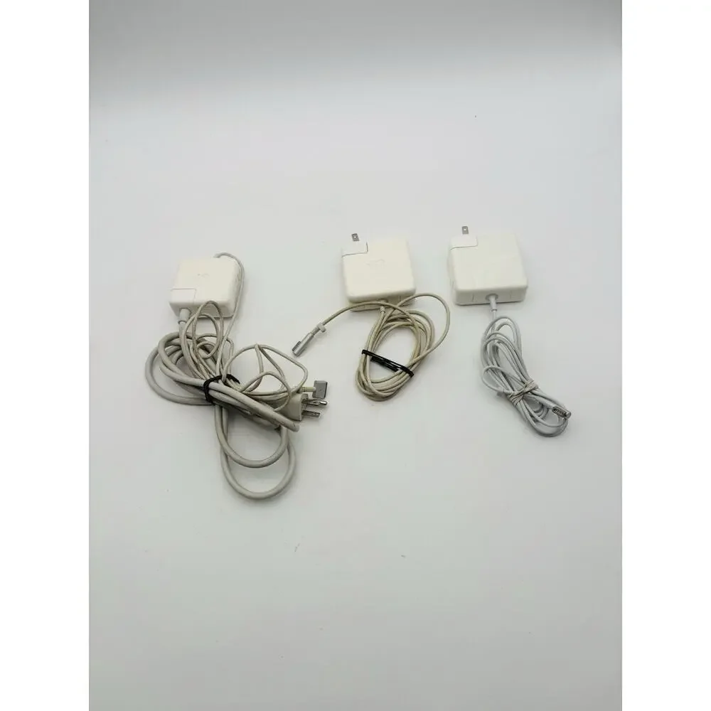 Lot 2 Genuine Older Apple Power Adapter Chargers And 1 Other Brand UNTESTED